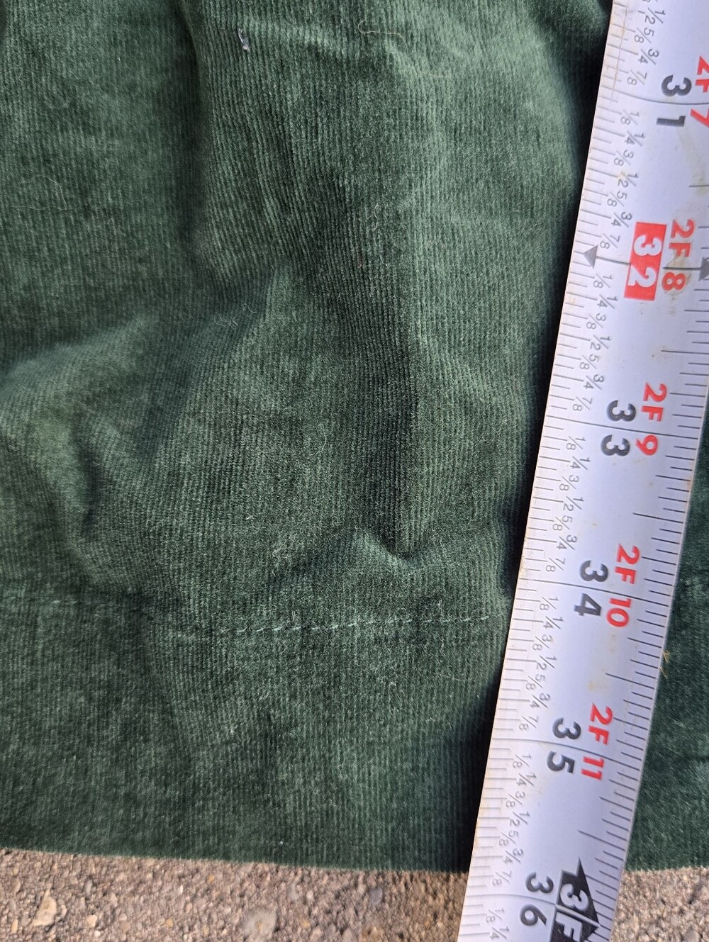 Draper James Forest Green Corduroy Long Sleeve Gold Button Front Dress Size M - Picture 5 of 9